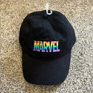 Marvel Black Cap with Rainbow Logo